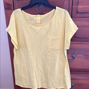 Talbots Yellow Boxy Short Sleeve Tee Preloved